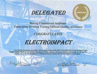 Boeing Fabrication Division Tooling Offload Quality Assurance