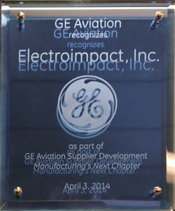 GE Aviation Supplier Development Award